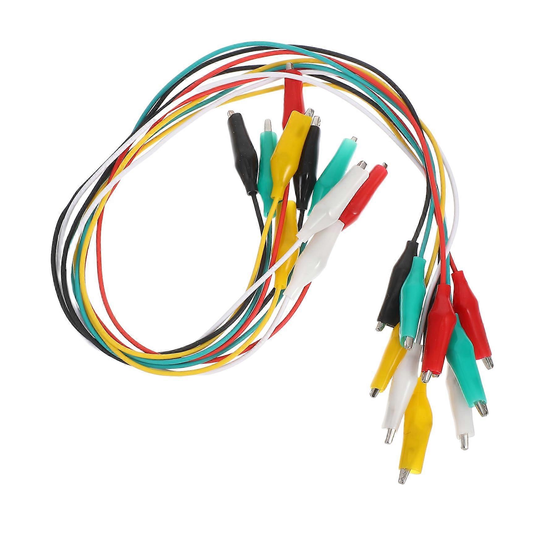 10 Pack Insulated Crocodile Clips for Electrical Testing - Durable Test Leads for Secure Circuit Connections