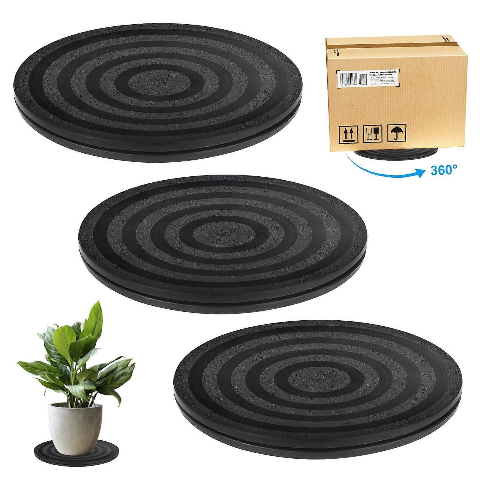 Pack of 3 Turntable, 20 cm Universal, 360 Degree Rotating Plate with Steel Ball Bearings