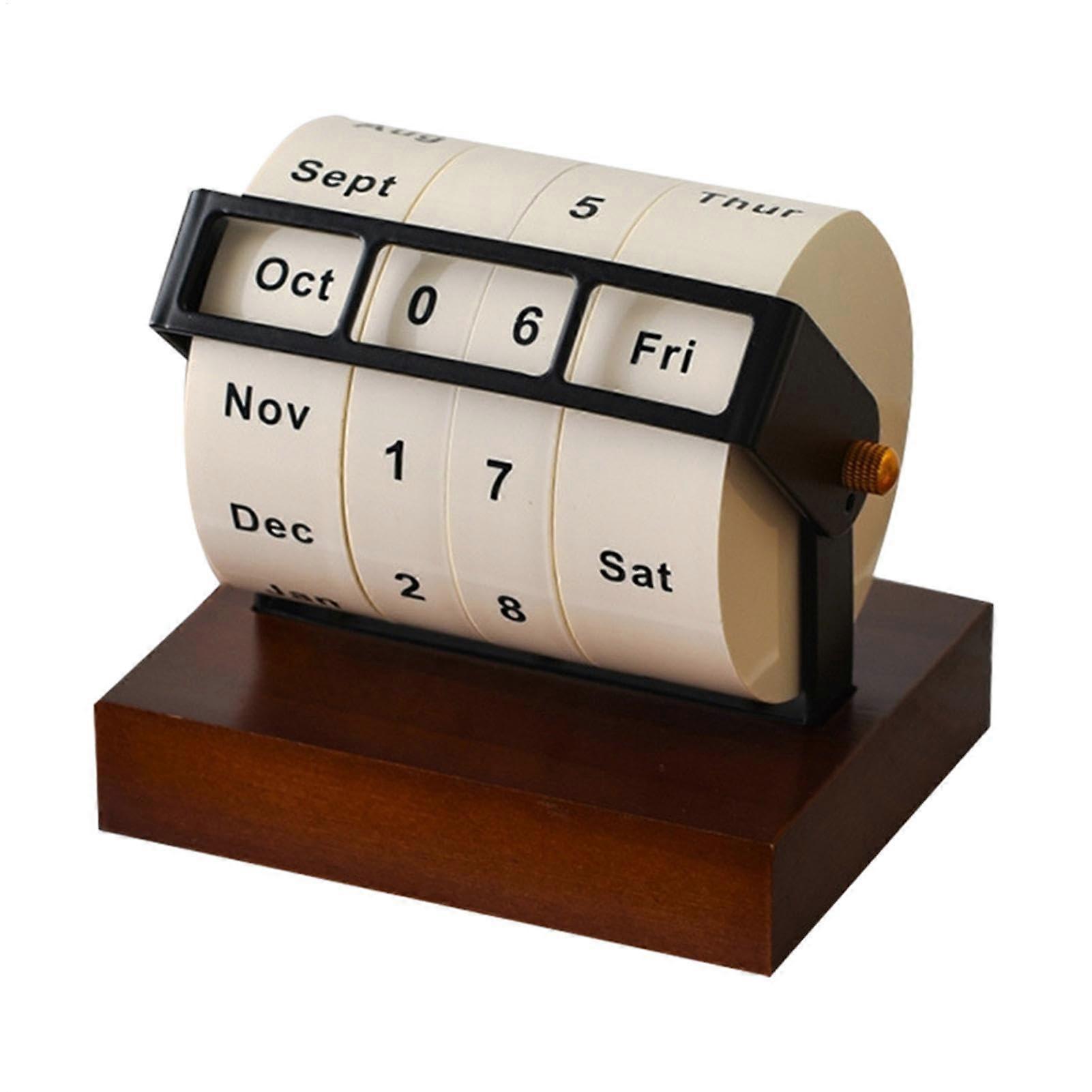 Countdown Rotating Calendar, Desktop Turn Calendar with Date, Week, Month Display