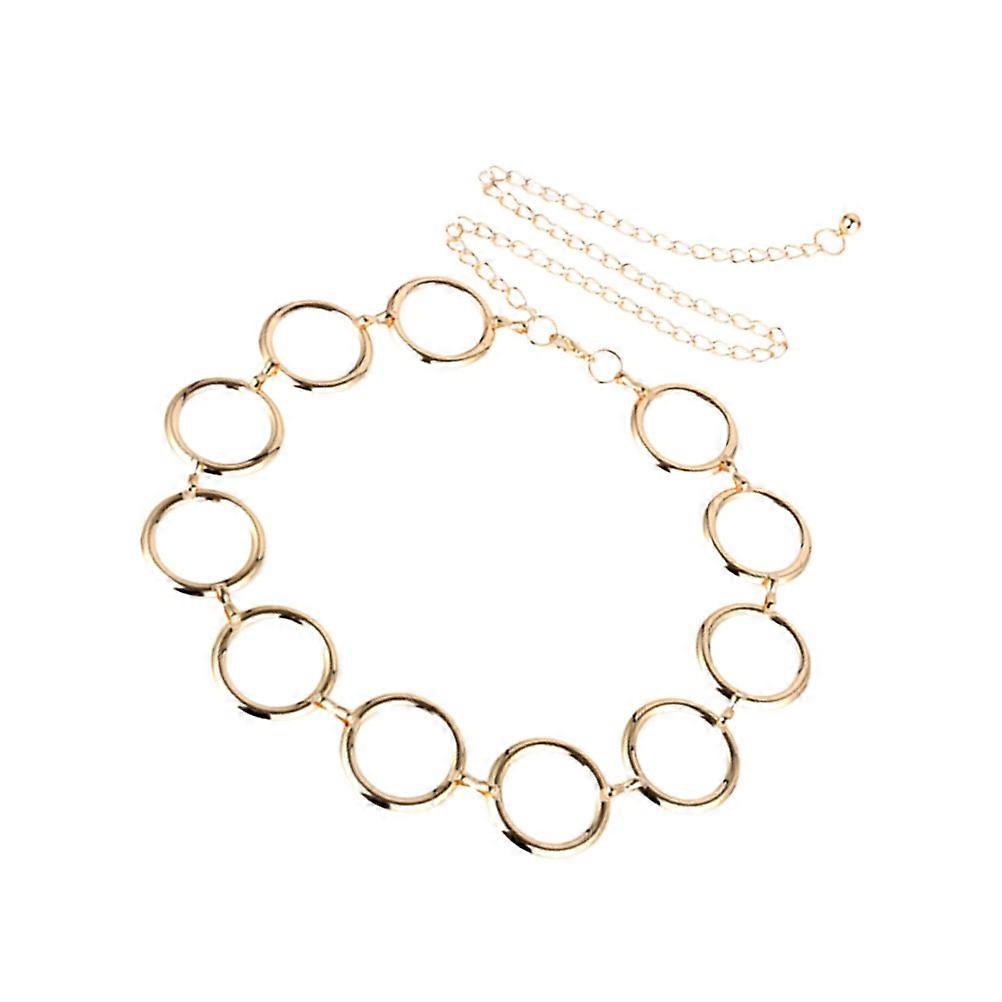 Trendy Belt Metal Chain for Decor Golden Circle Body Chain