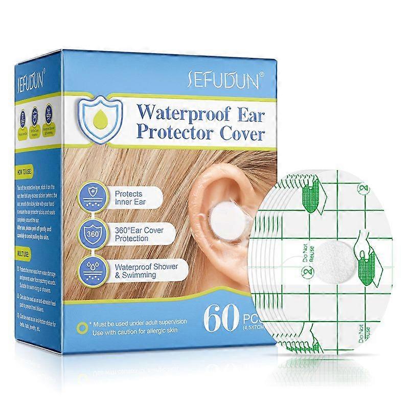 מדבקות להגנה על מים לאוזניים ילדים בוגרים טלאי אוזניים עמיד למים שחייה רחצה שטיפת שיער כיסוי מגן אוזניים