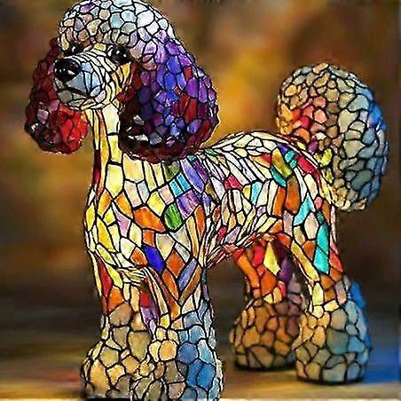 1-Pack Poodle Lamp Home Desktop Decoration