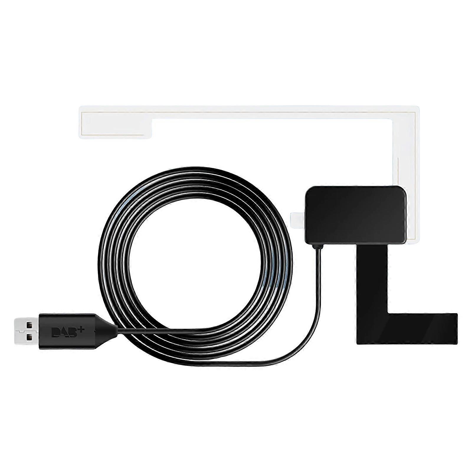 Car HiFi DAB+ Digital Radio Receiver USB Adapter High Sensitivity Antenna for Enhances Signal Quality Quick Installation Multicolor