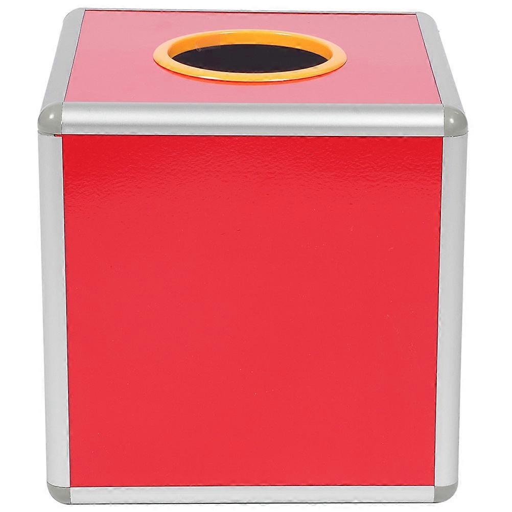 Red Multifunctional Box for Home Use Made of Aluminum Alloy and Acrylic 6.3 Inches