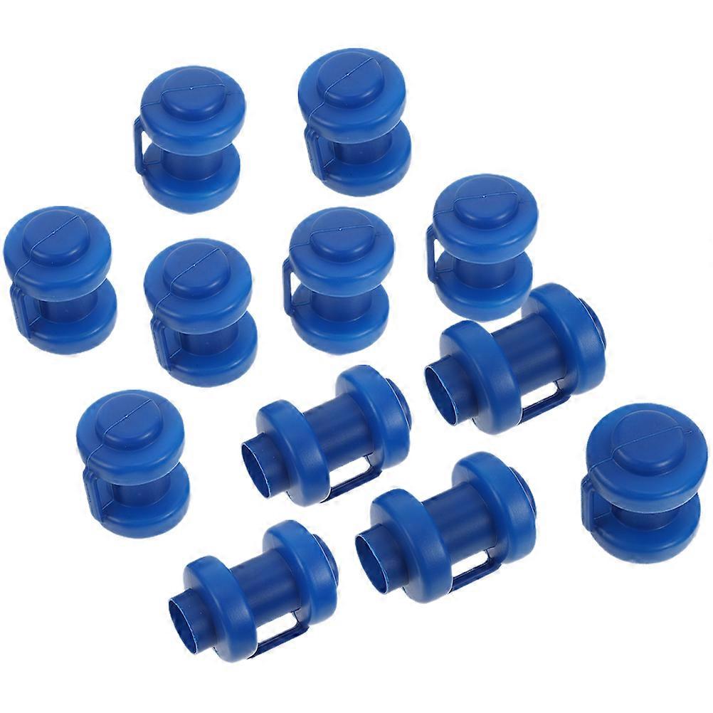 Sturdy Plastic Trampoline Rod Caps for Protection Use Blue 12pcs Fits Various Sizes