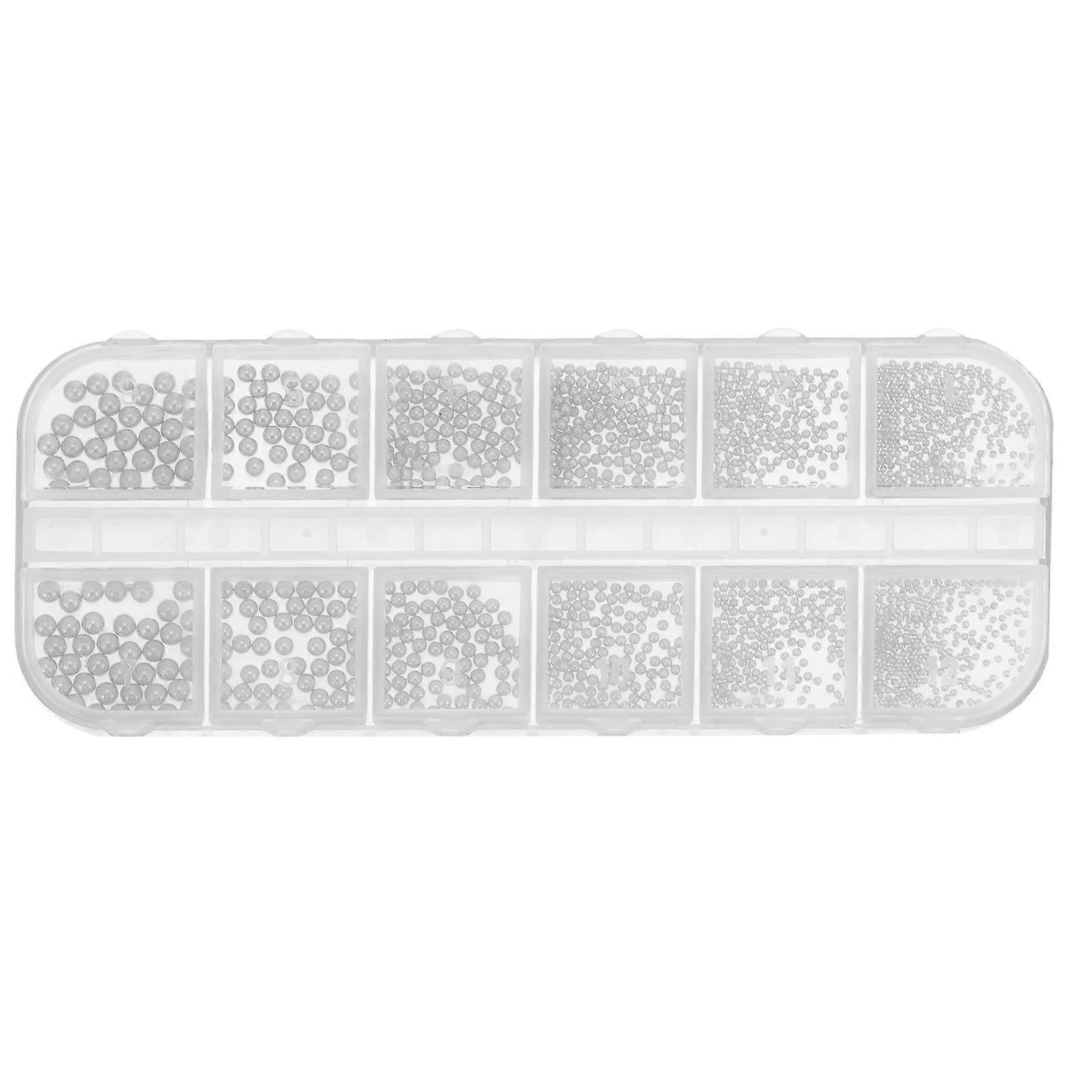 Charming Metal Nail Art Decor Compartment Silver DIY Manicure Ornaments for Stylish Designs, Easy Application, Durable Material for Beginners and