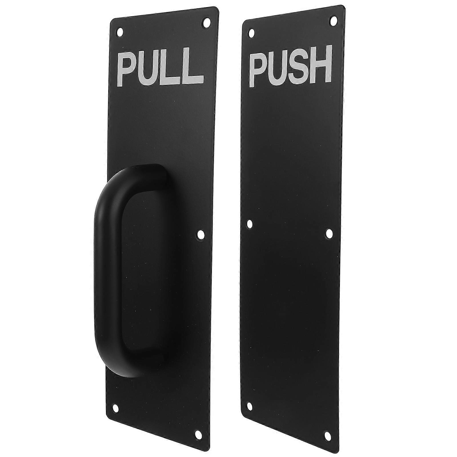 Elegant Stainless Steel Push Pull Door Handle Suitable For Residential Use In Black Color 2Pcs