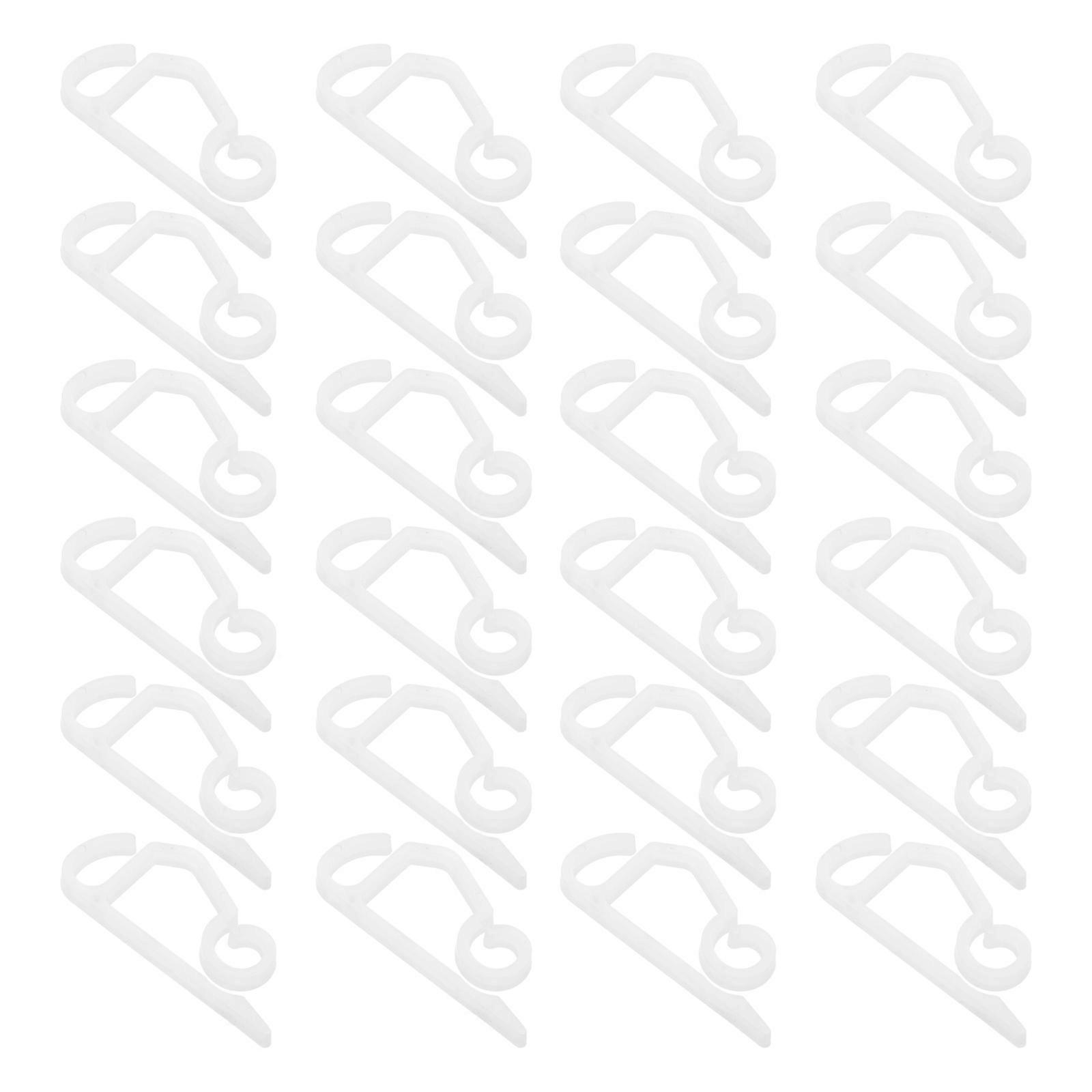 Soffit Clips String Light Hooks For Outside Weatherproof Gutter Hanging Hooks White Plastic 50Pcs