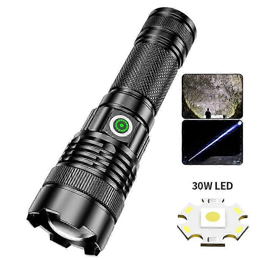 LED Torch Flashlight Rechargeable Spotlight Work Light Lamp 1000000 Lumens