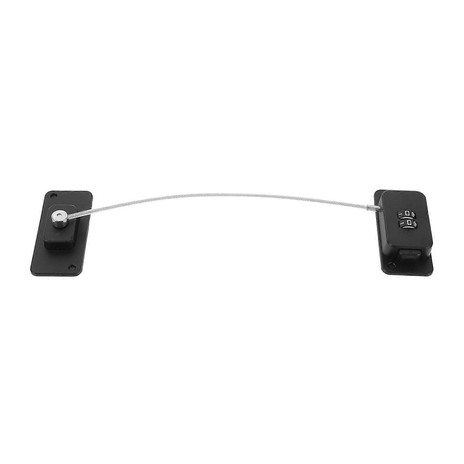 Black Refrigerator Locks for Protection with Password Lock Easy Installation Multifunctional ABS Design 0.5 in