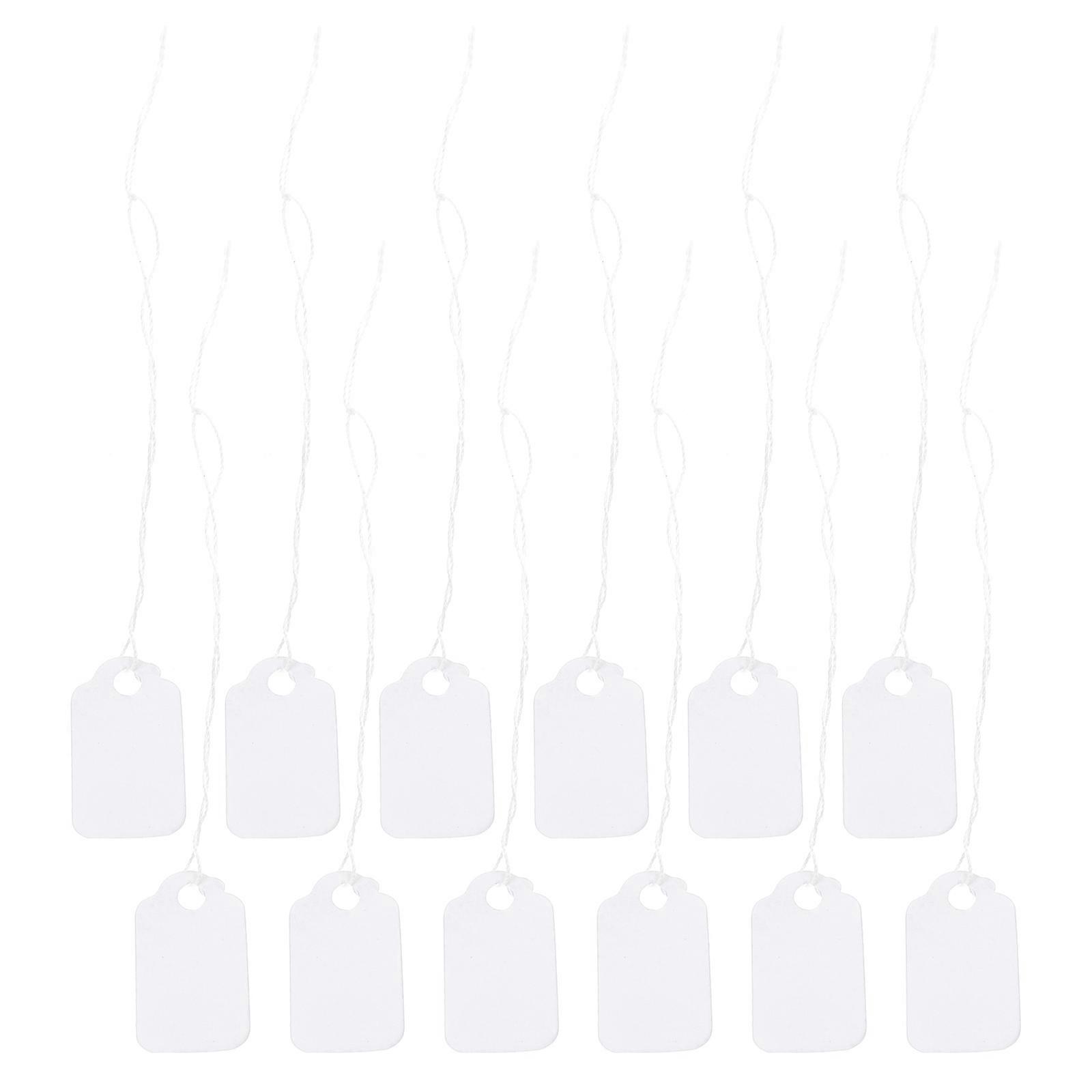 300Pcs Price Tags with String for Jewelry Blank and Clothing Use
