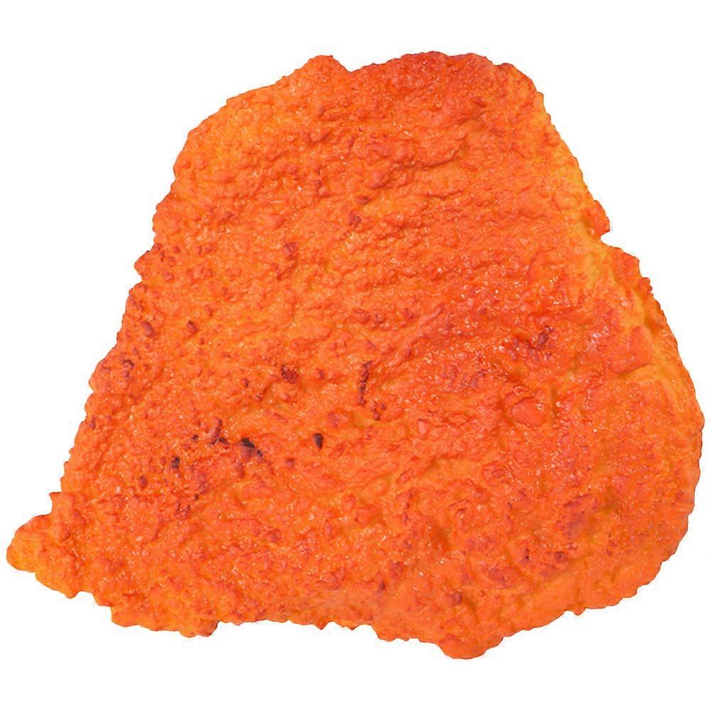 Lifelike Simulation Chicken Cutlet Model for House Use PVC Chocolate Color 6 x 4 inches