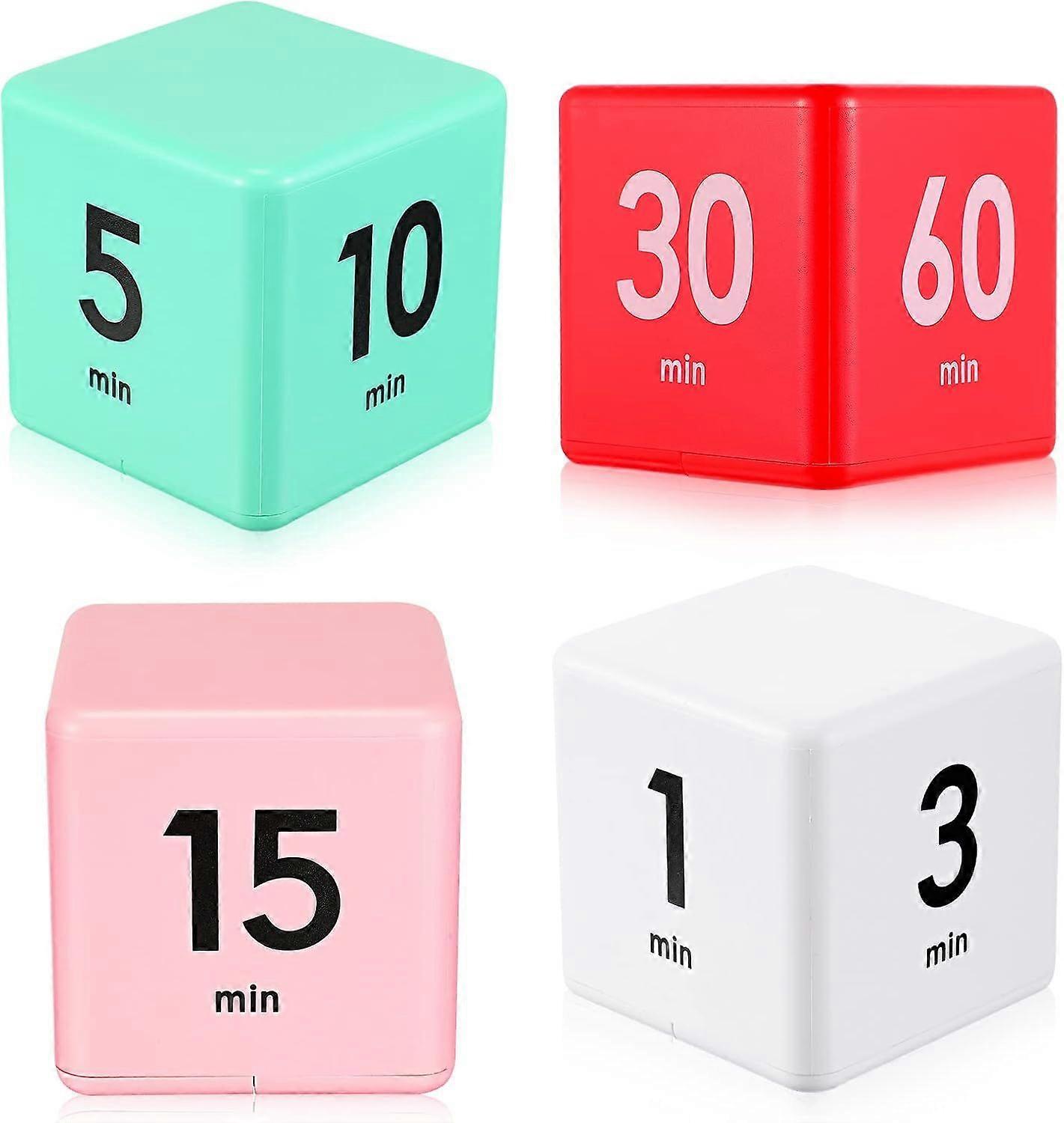 2025 Newest 4 Pieces Cube Timer Gravity Sensor Flip Digital Exercise Timer Cube