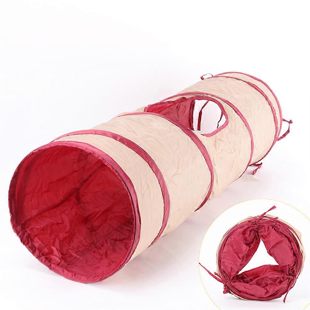 Toy Tunnel Portable Pet Play Foldable Tent Toy For Cat Dog Rabbit Ferret Playtime 87x23x23cm Polyester 1Pack