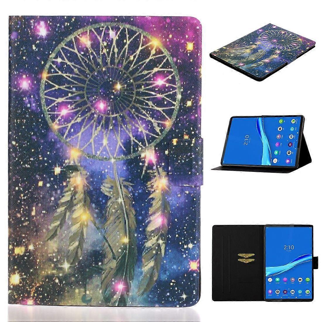 Coloured Drawing Horizontal Flip Leather Case with Holder & Card Slot & Sleep / Wake-up Function For Lenovo Tab M10 Plus TB-X606F