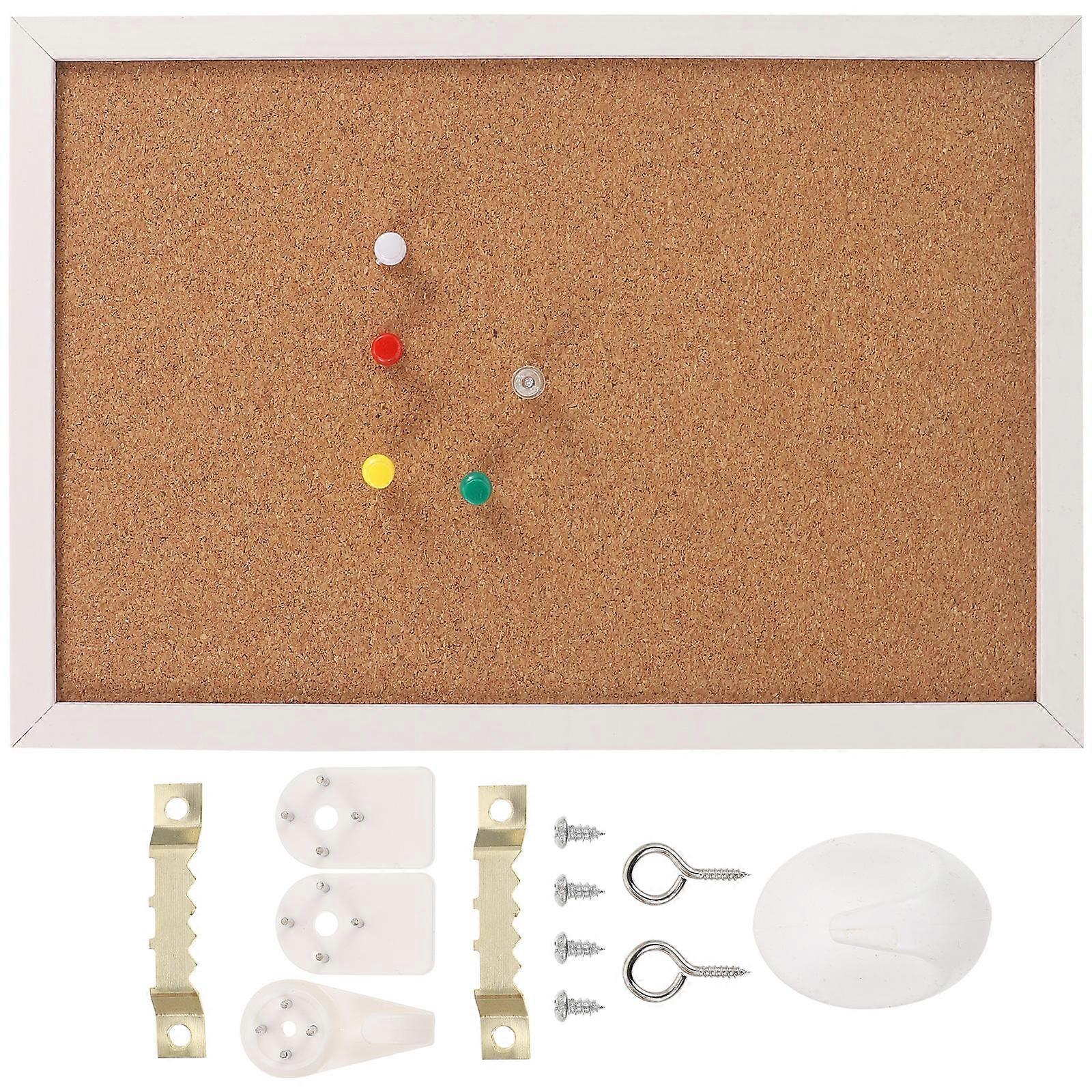 Cork Board Bulletin for Home Lightweight Khaki Plastic Easy Carry Ideal for Organization 30x30cm