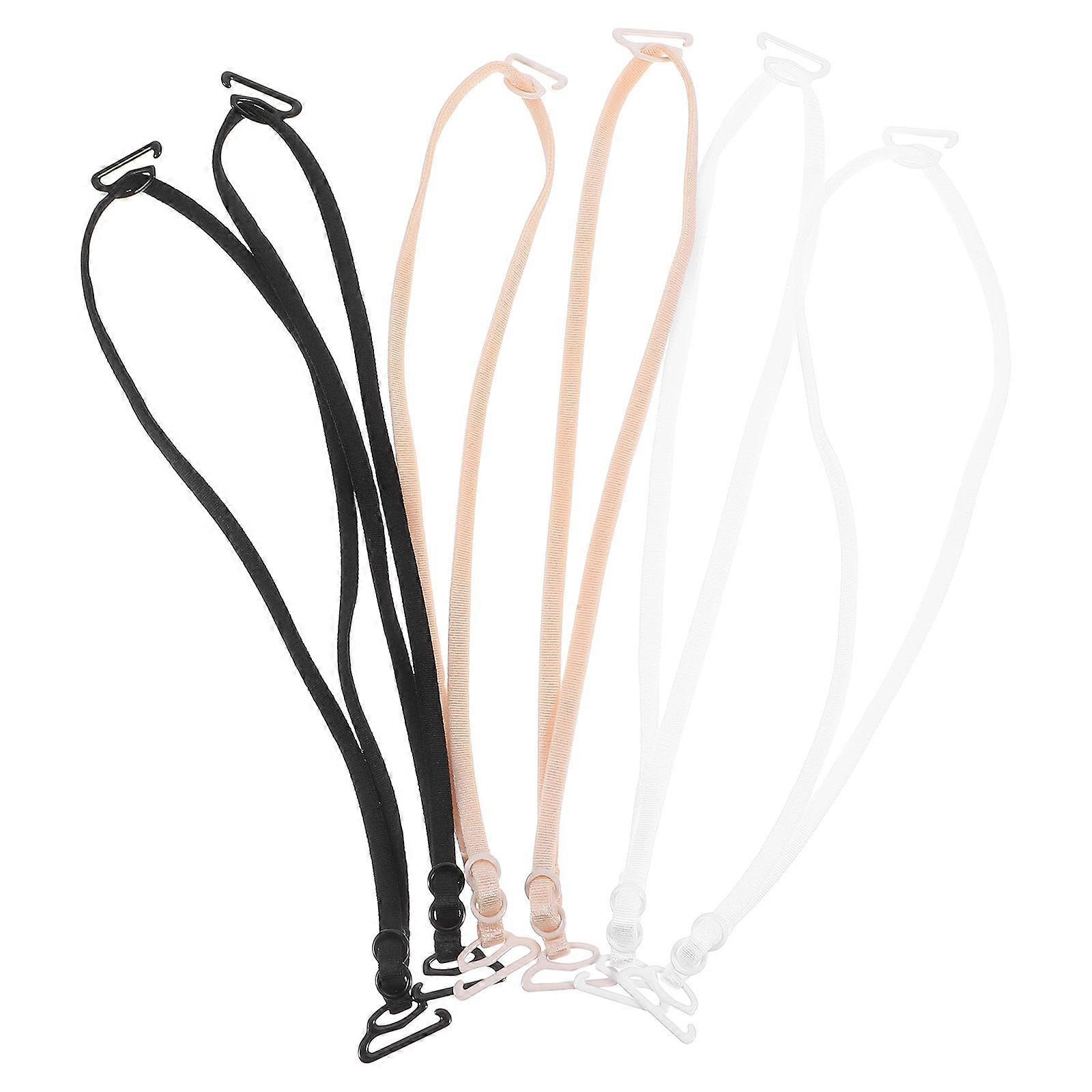 Assorted Color Women's Elastic Bra Accessories for Straps Made of Durable Nylon 1 Set 3Pcs