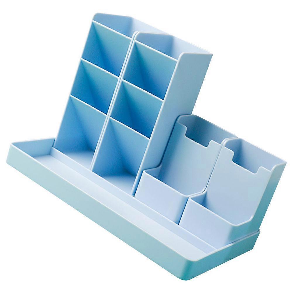 Blue PP Material Pen Organizer for Storage Use Simple and Practical Design 6.3 x 4.7 Inches