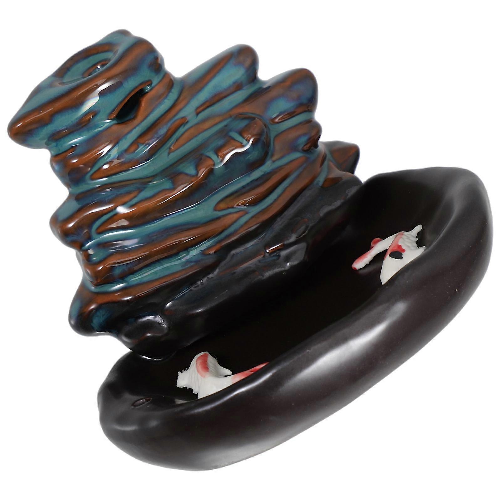 Unique Compact Ceramic Incense Burner Meditation Room Aromatherapy Elegant Look 1Pack