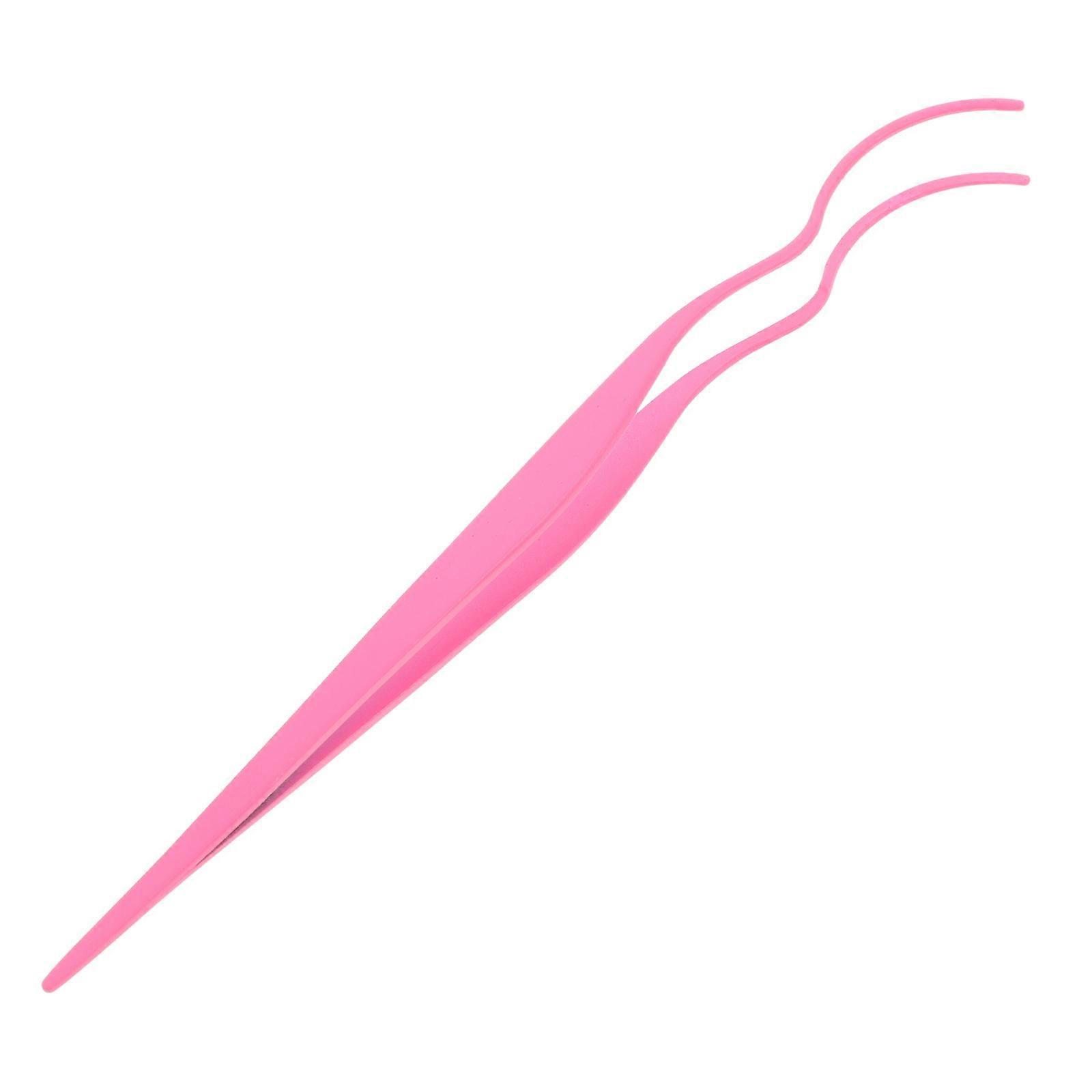 Professional Lash Tweezers For Women Travel Use Stainless Steel Rosy Color 1 Piece