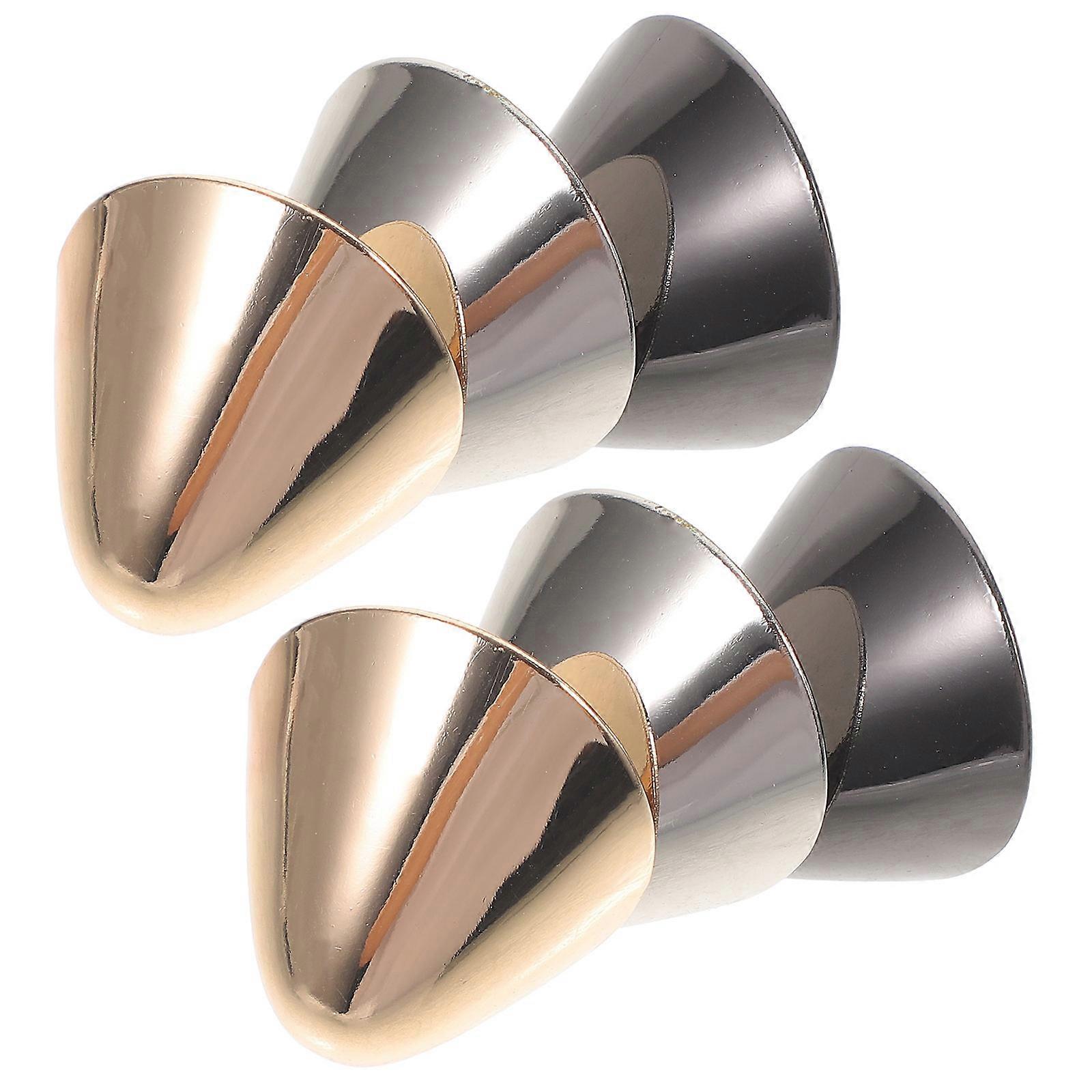 3 Pairs Metal Pointed Toe Caps for High Heels Elegant Protector Covers