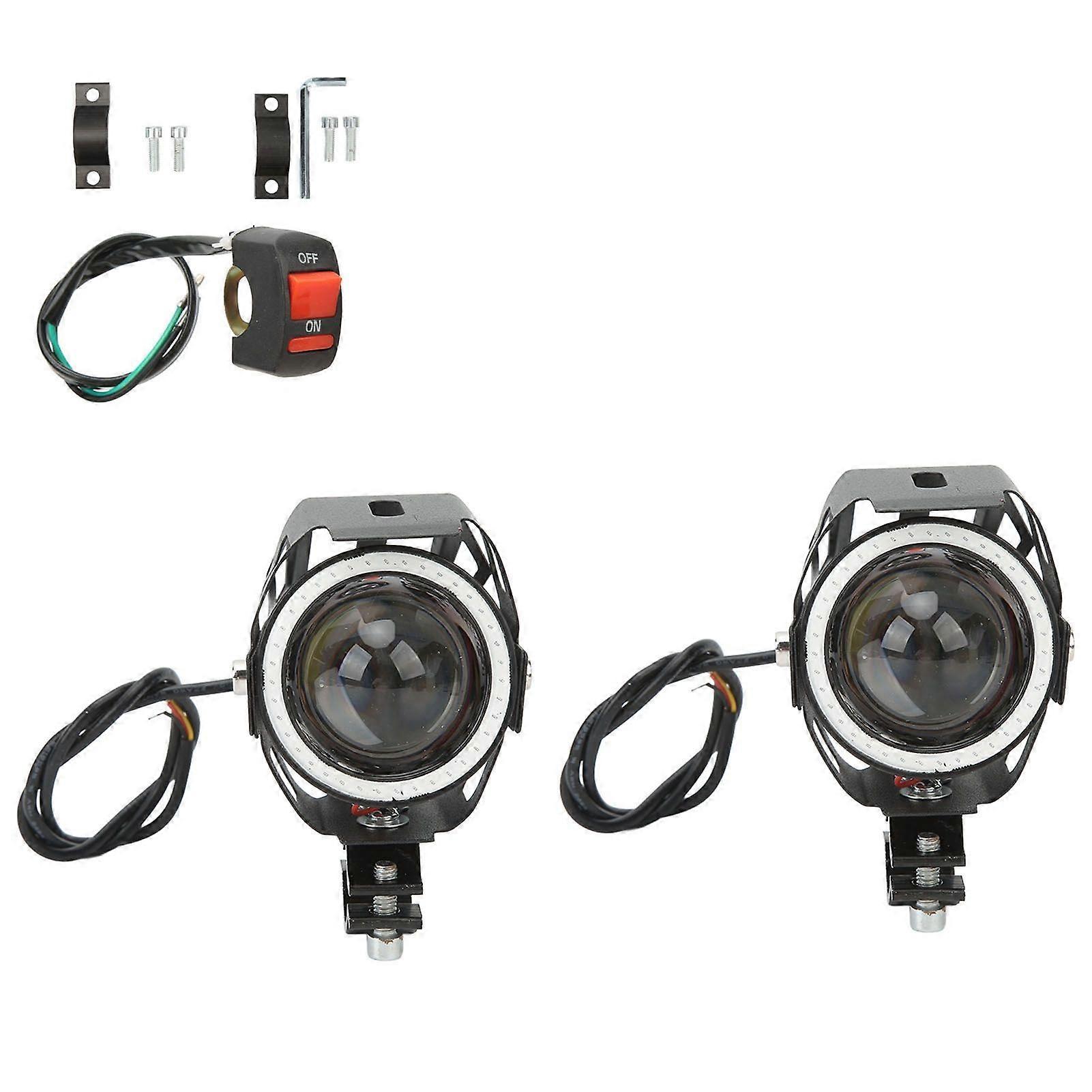 universal motorcycle LED spotlight 30W high low beam waterproof