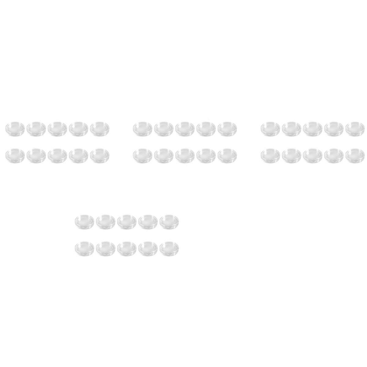 40 Pcs Small Round Transparent Plastic Coin Capsules Box 26mm