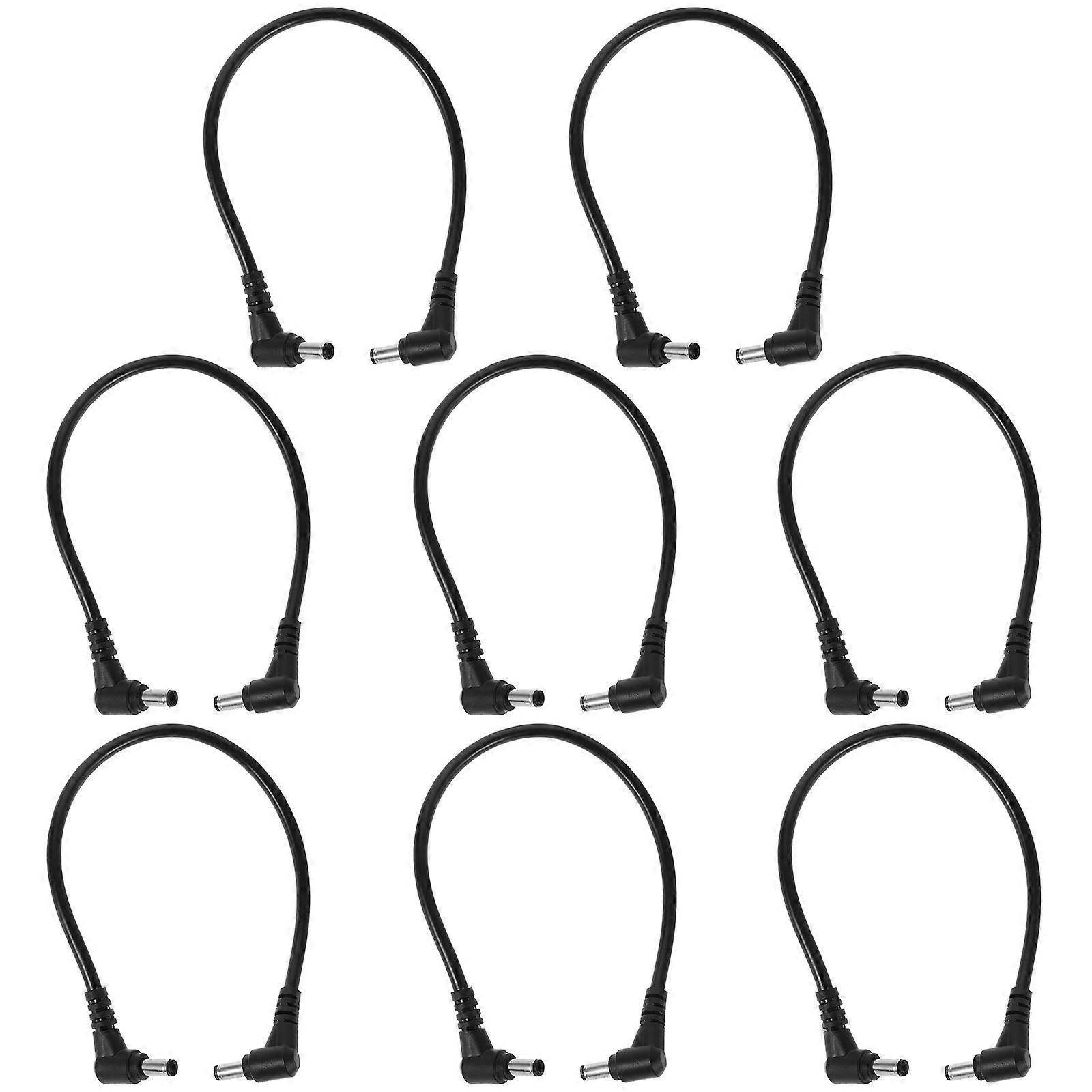 8PCS DC Power Extension Cable Right Angle Bend Pure Copper Plug Efficient Space Utilization for Monitoring Applications
