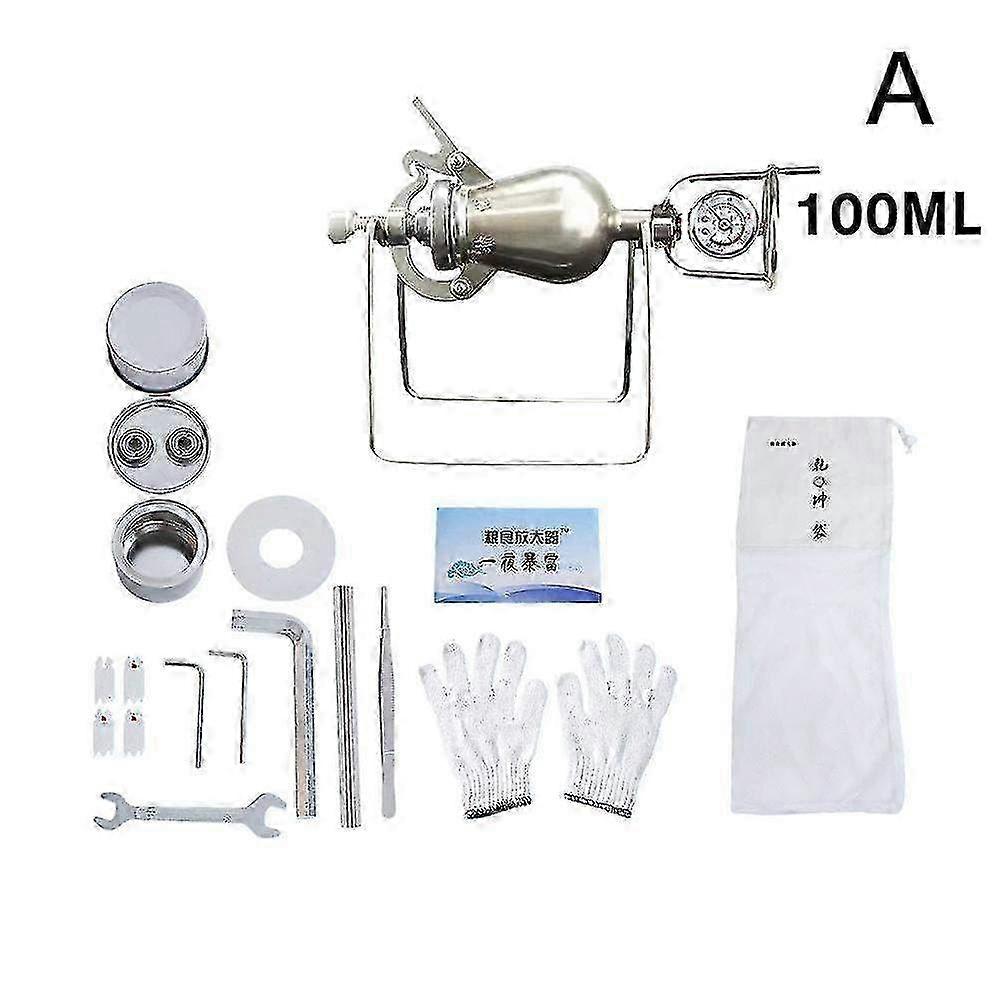 Thickened Popcorn Maker Hand-cranked Cannon Puffing Machine Gourd Type