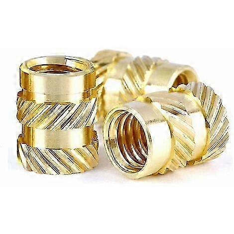 2025LatestModelSet of 50 M2 Brass Threaded Inserts - Internal Thread - Knurled Nuts - for 3D