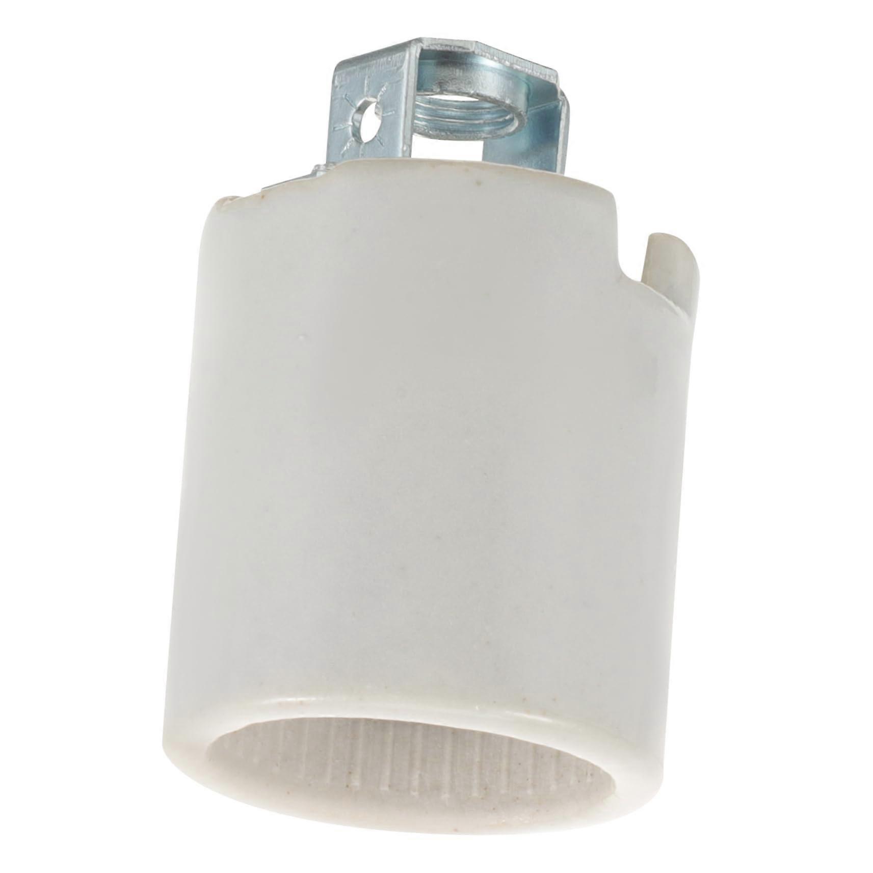 E26 Ceramic Lamp Holder Swag Replacement for Rechargeable LED Bulbs, Chandelier Base Adapter Compatible with Standard Light Fixtures