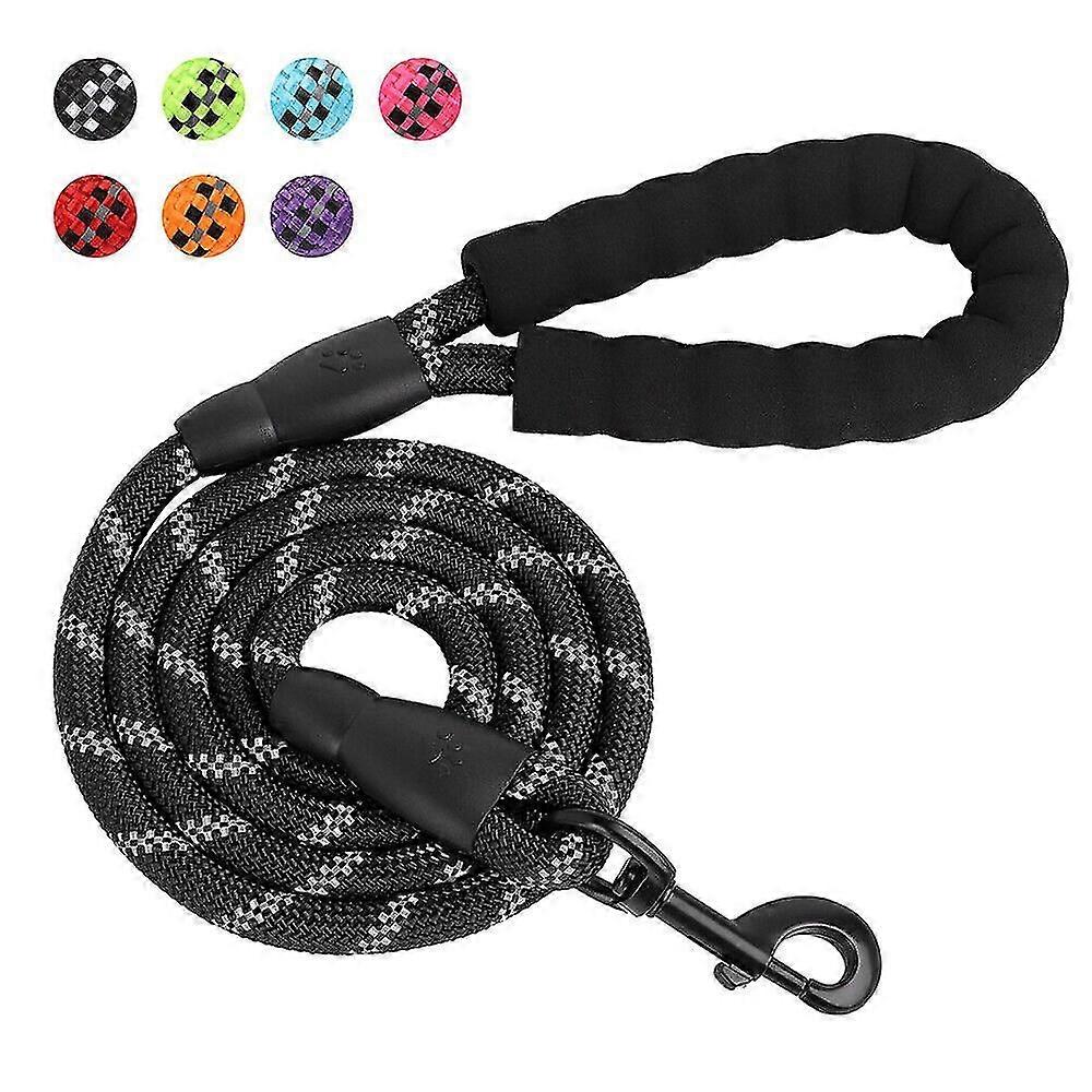 Durable Nylon Dog Leash Reflective Pet Walking Lead Heavy Duty for Medium Large Dogs