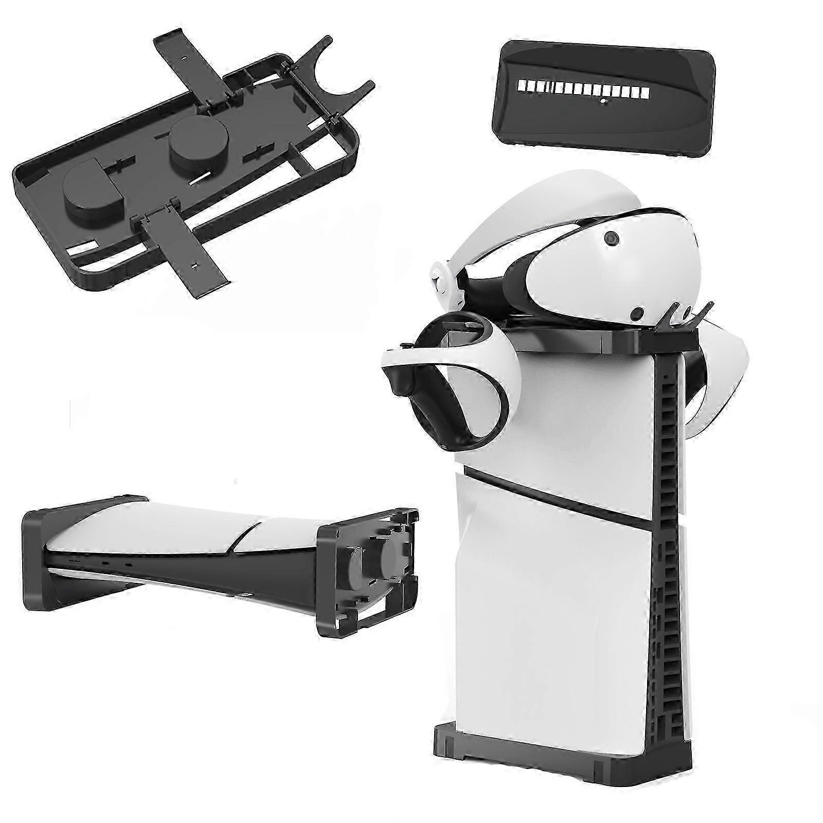2025 PS5 Slim Stand, 2 in 1 Horizontal and Vertical Stand for PS5 Slim Disc & Digital Edition Console