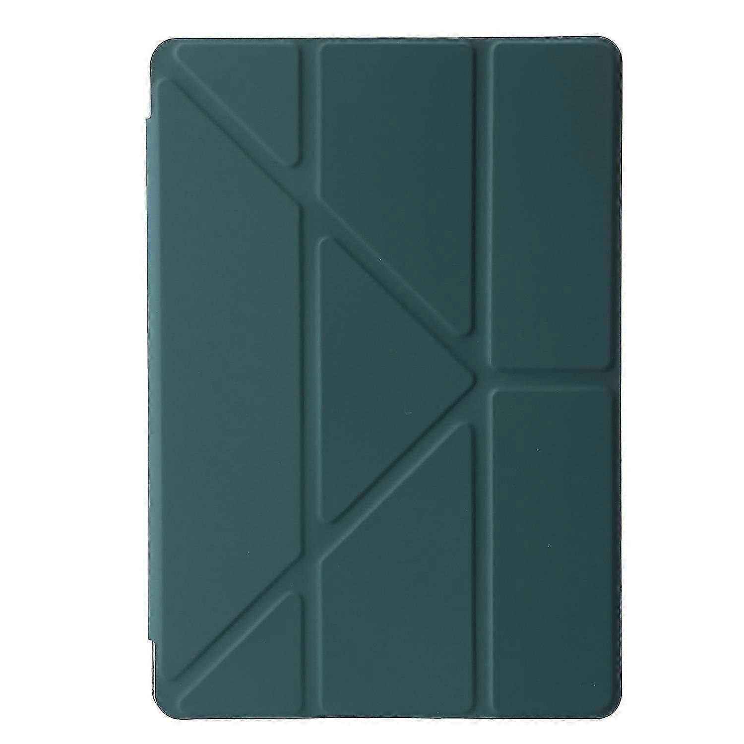 Tablet Case For Lenovo Tab M11 /Xiaoxin Pad 11 2024 Clear Acrylic Deformation Leather Tablet Case(Deep Green)