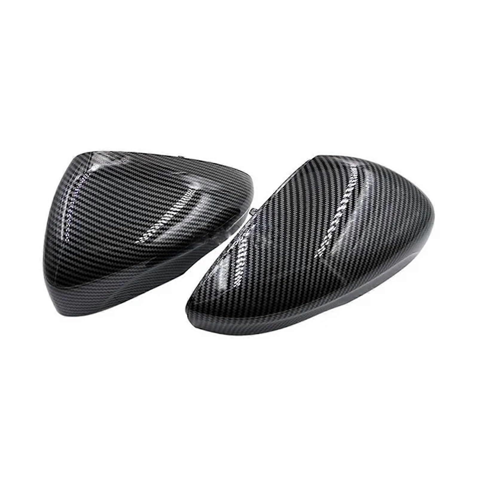 Carbon Door Mirror Caps Side View Mirror Cover Replacement for Ford Focus MK4 2019-2023 LHD