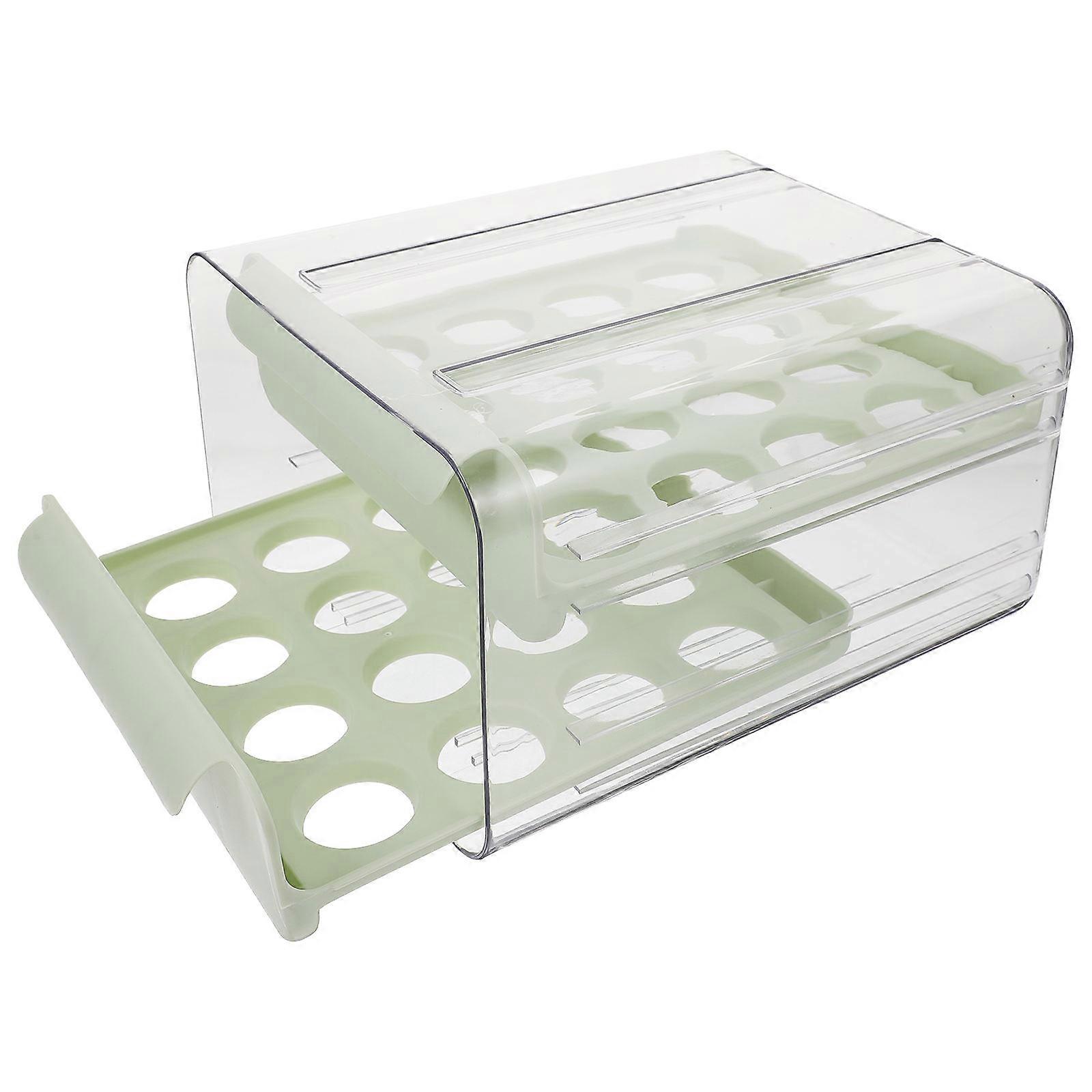 Refrigerator Organization Plastic Egg Box Storage Container Multi Grid Egg Holder Space-Saving 1Set