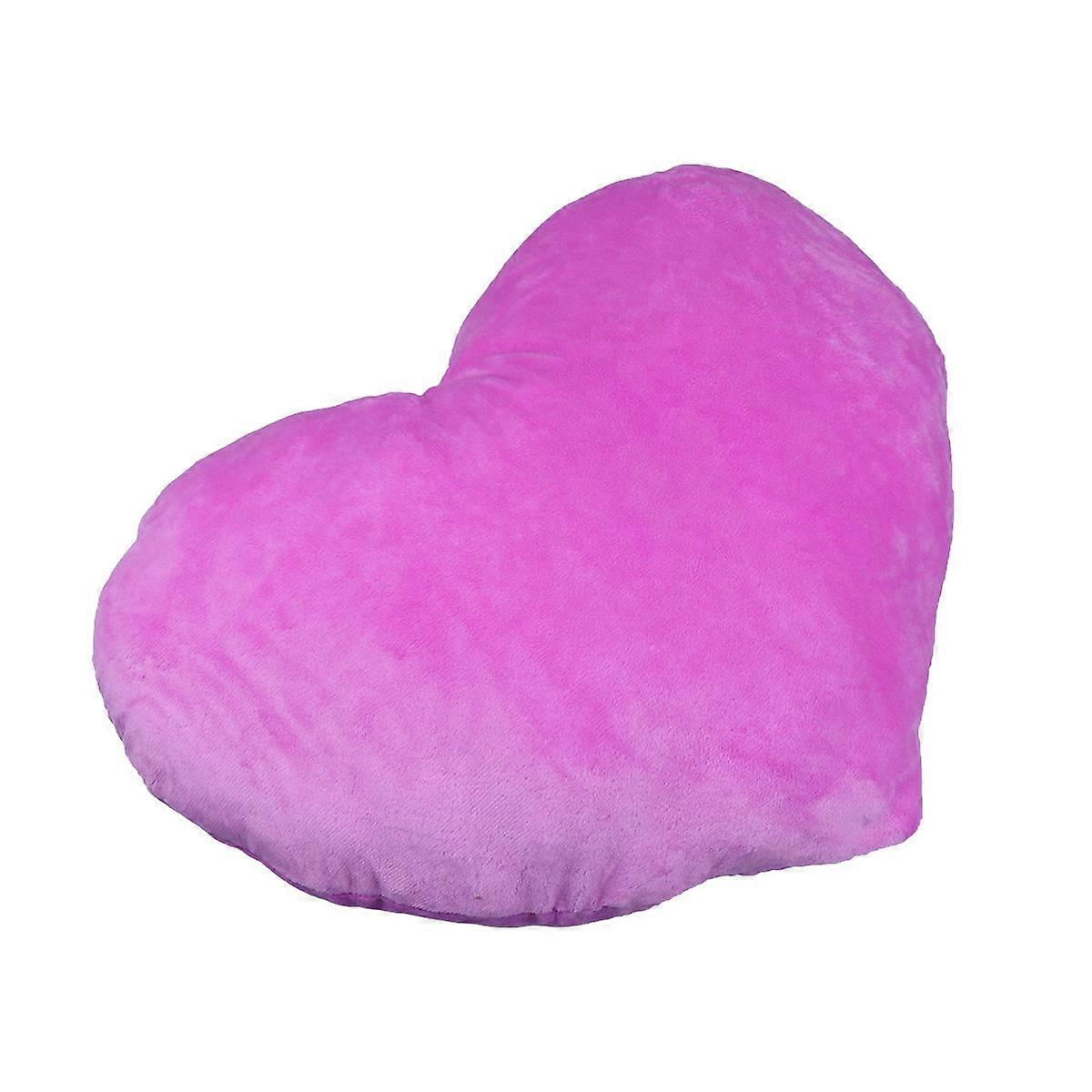 Heart Shaped Throw Pillow for Playing Soft PP Cotton Fill Purple Short Plush Creative Adorable Design 1 Piece