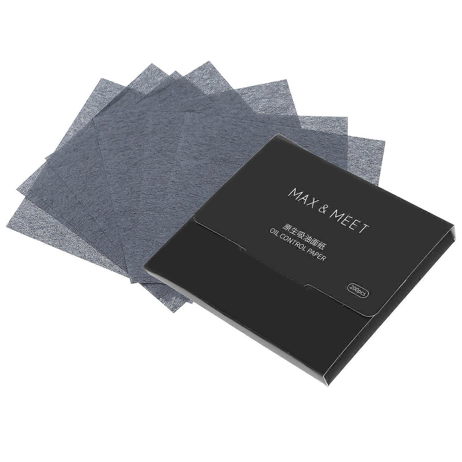 200pcs Oil Absorbing Sheets for Oily Skin, Portable Face Blotting Tissues for Makeup Touch Ups, High Performance Oil Control Paper for Shine Reduction