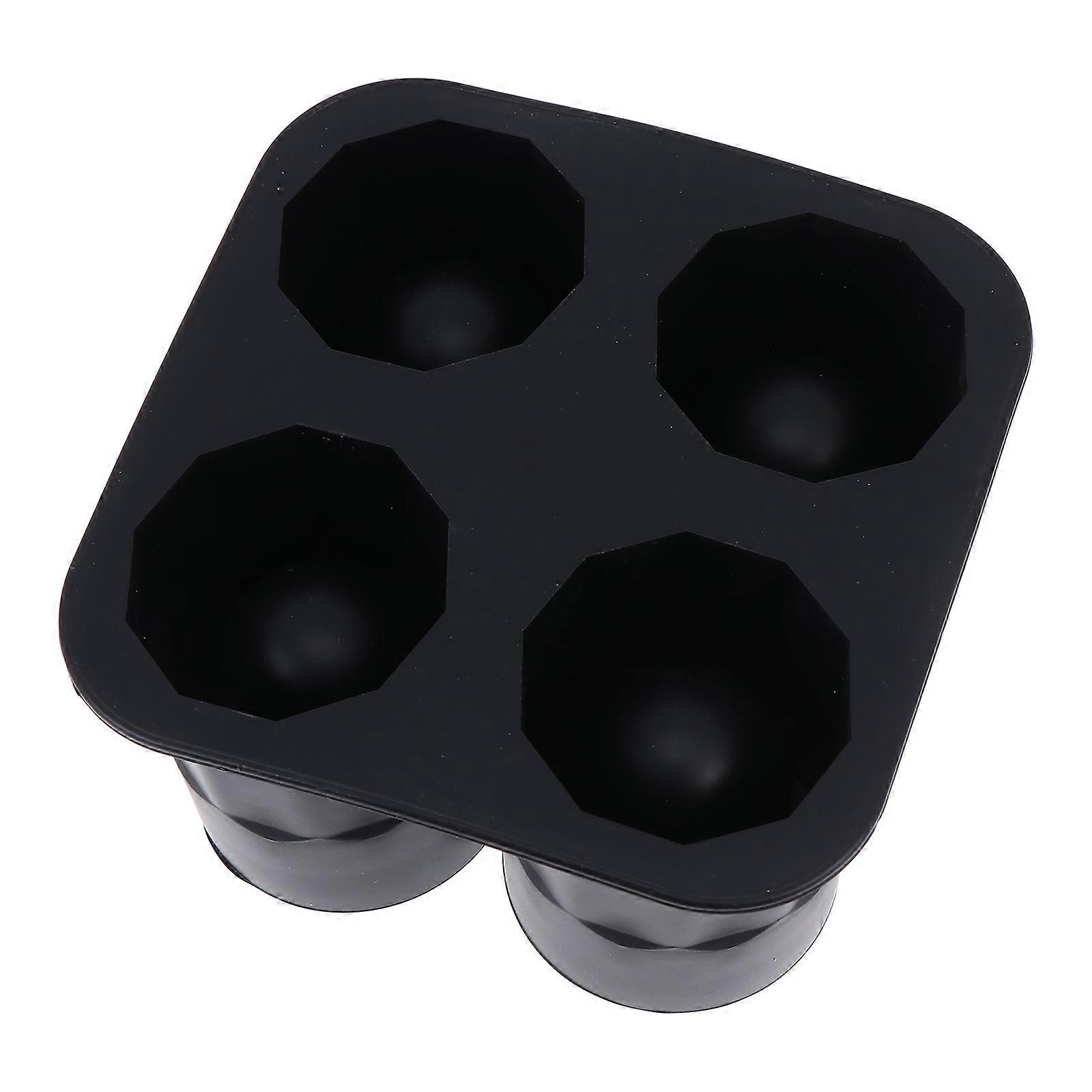 Silicone Wine Glass Mold Cylindrical Spirit Ice Maker Non Stick Durable Black Design Easy to Clean