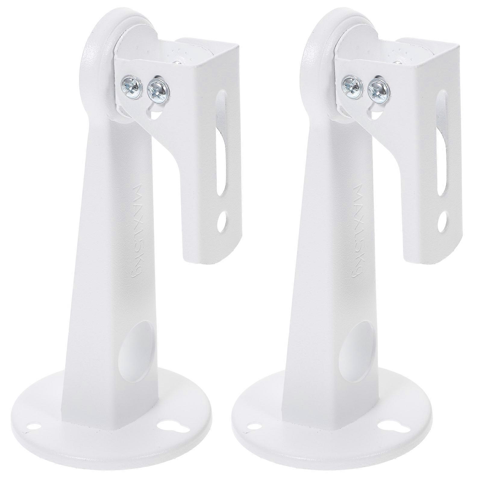 Adjustable White Camera Wall Mount for Home Use 360 Degrees Rotation Steel and Plastic Bracket
