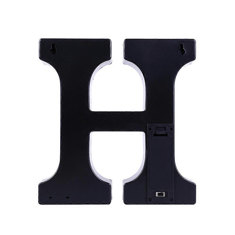 White LED Letter Light H for Romantic Atmosphere Battery Operated Easy to Carry