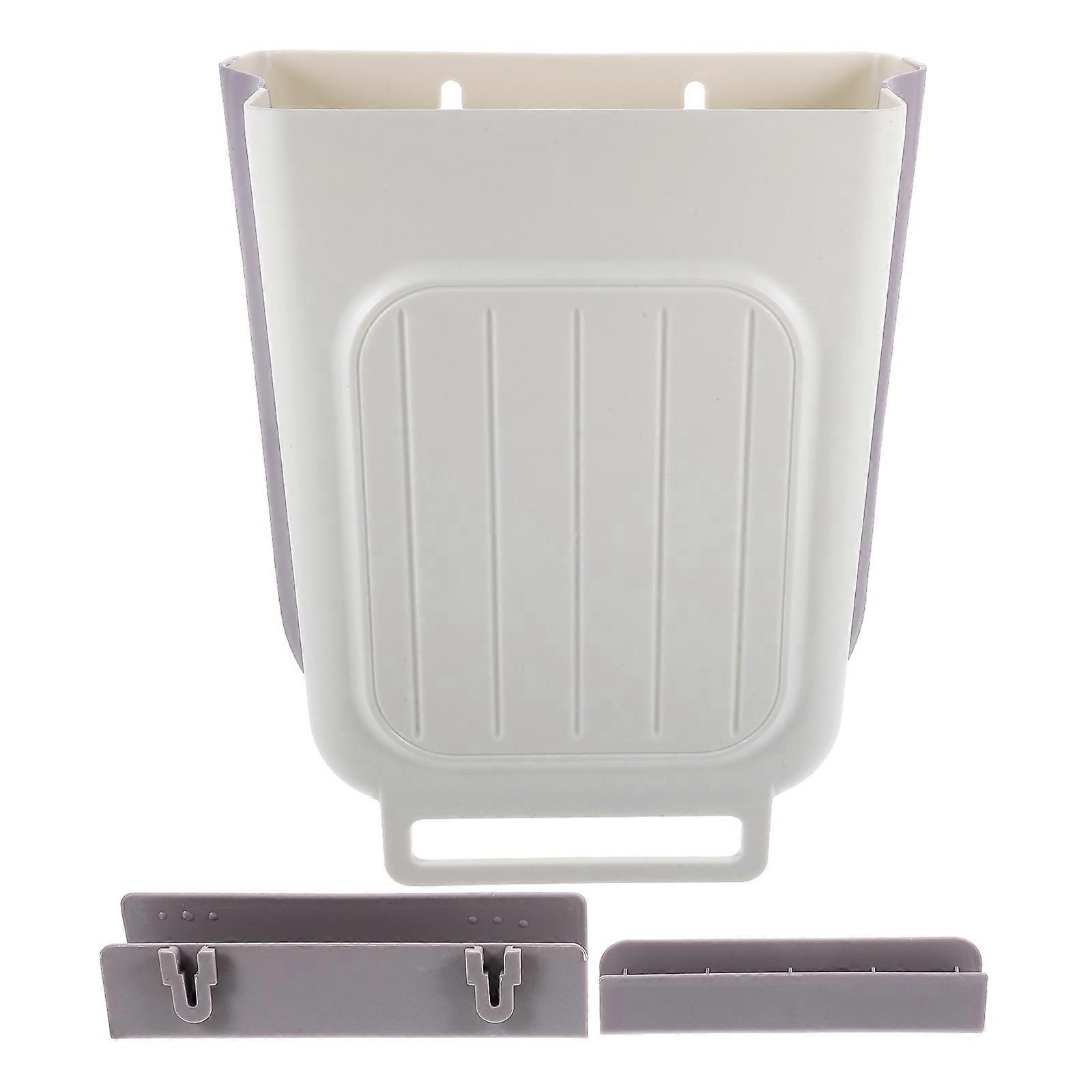 متعددة الاستخدامات مثبتة على الحائط صندوق تخزين النفايات رمادي معلق سلة مهملات لحمام المطبخ 1 قطعة