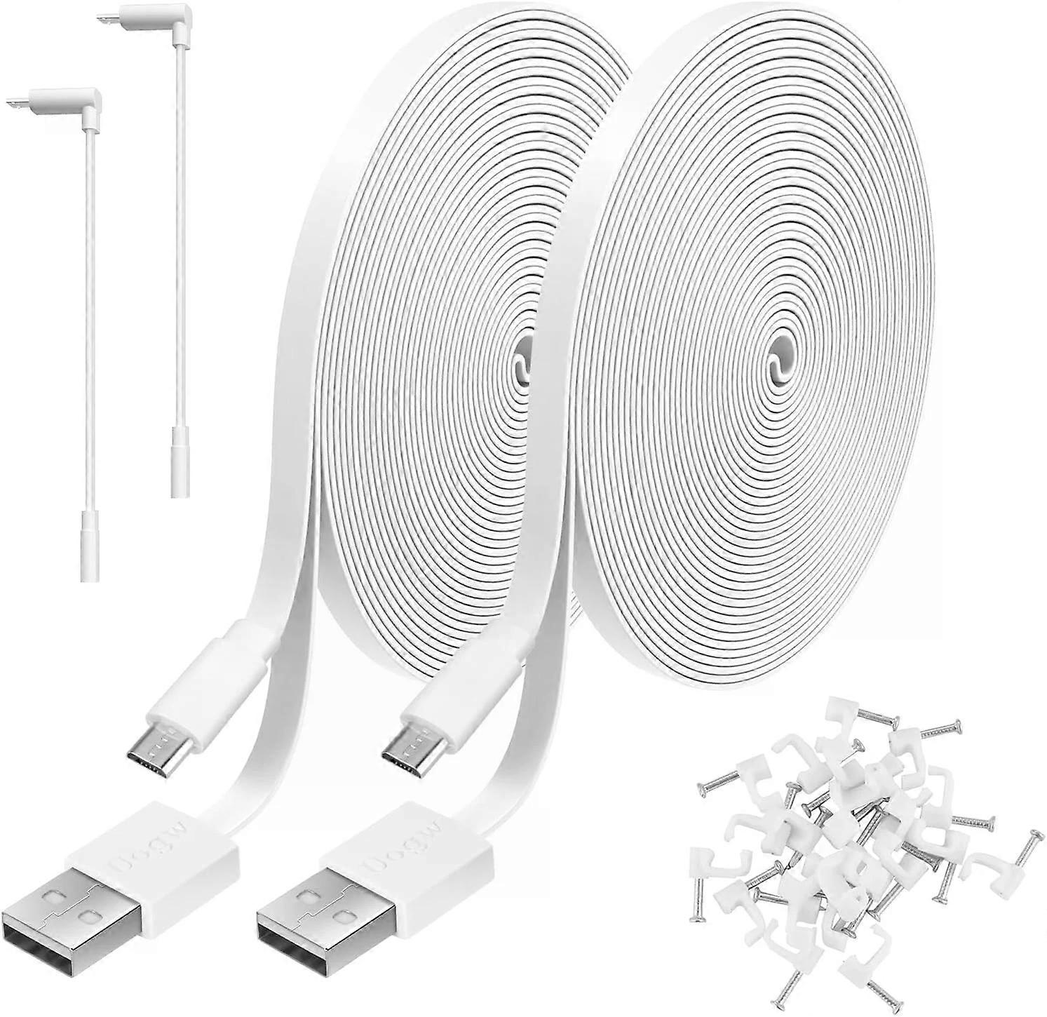 Power Extension Cable, 2 Pack 20FT Compatible with Select Security Cameras