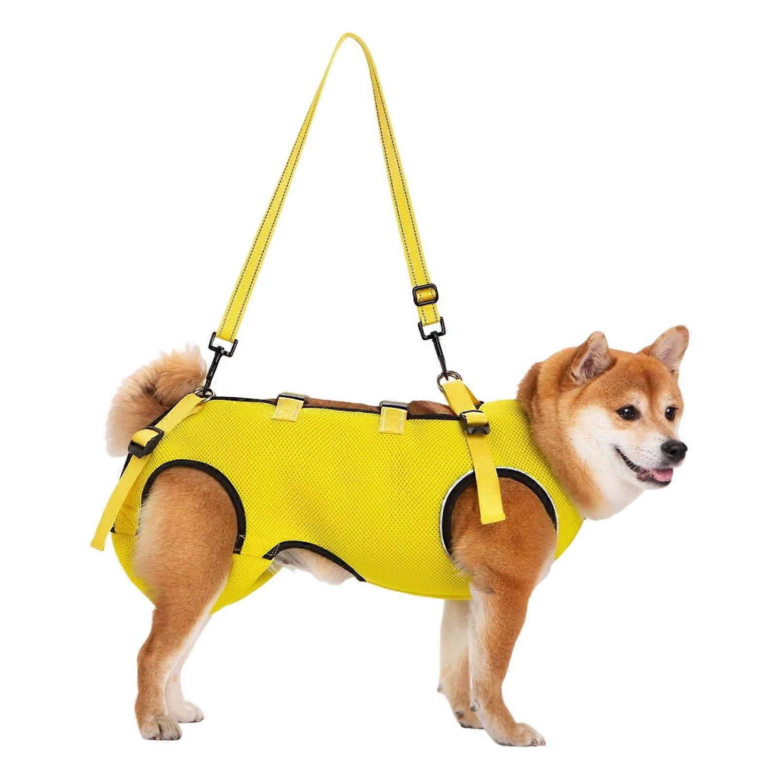 Dog Lift Harness with Ergonomic TShape and Soft Padding for Joint Injuries, Dog Recovery, Large Senior Breeds, Adjustable Support Sling, Yellow M