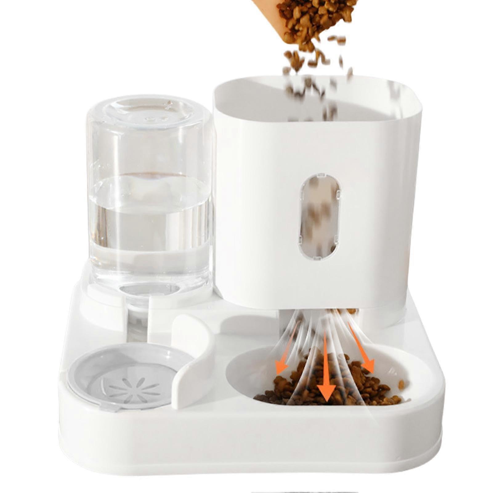 Automatic pet feeder, cat feeder and water dispenser Multifunctional Gray