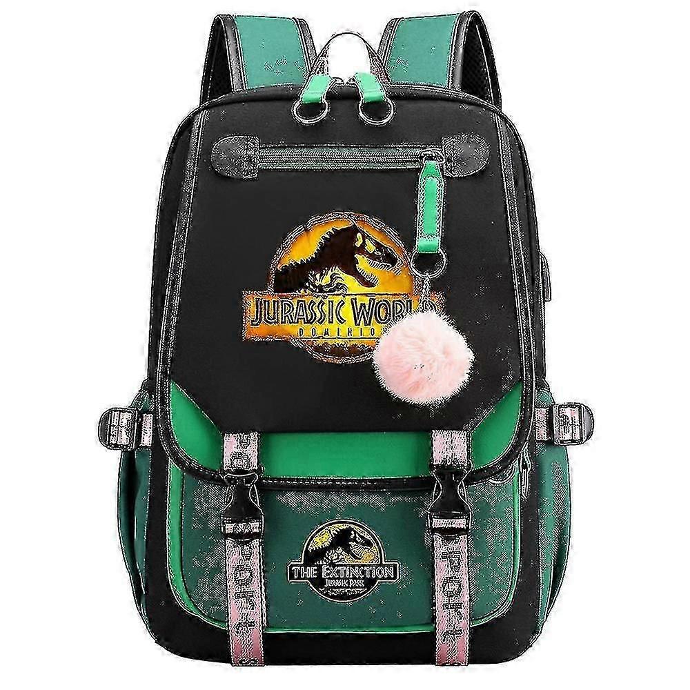Smart Canvas Backpack with Jurassic Park Dino Motif - UK All-Ages Essential