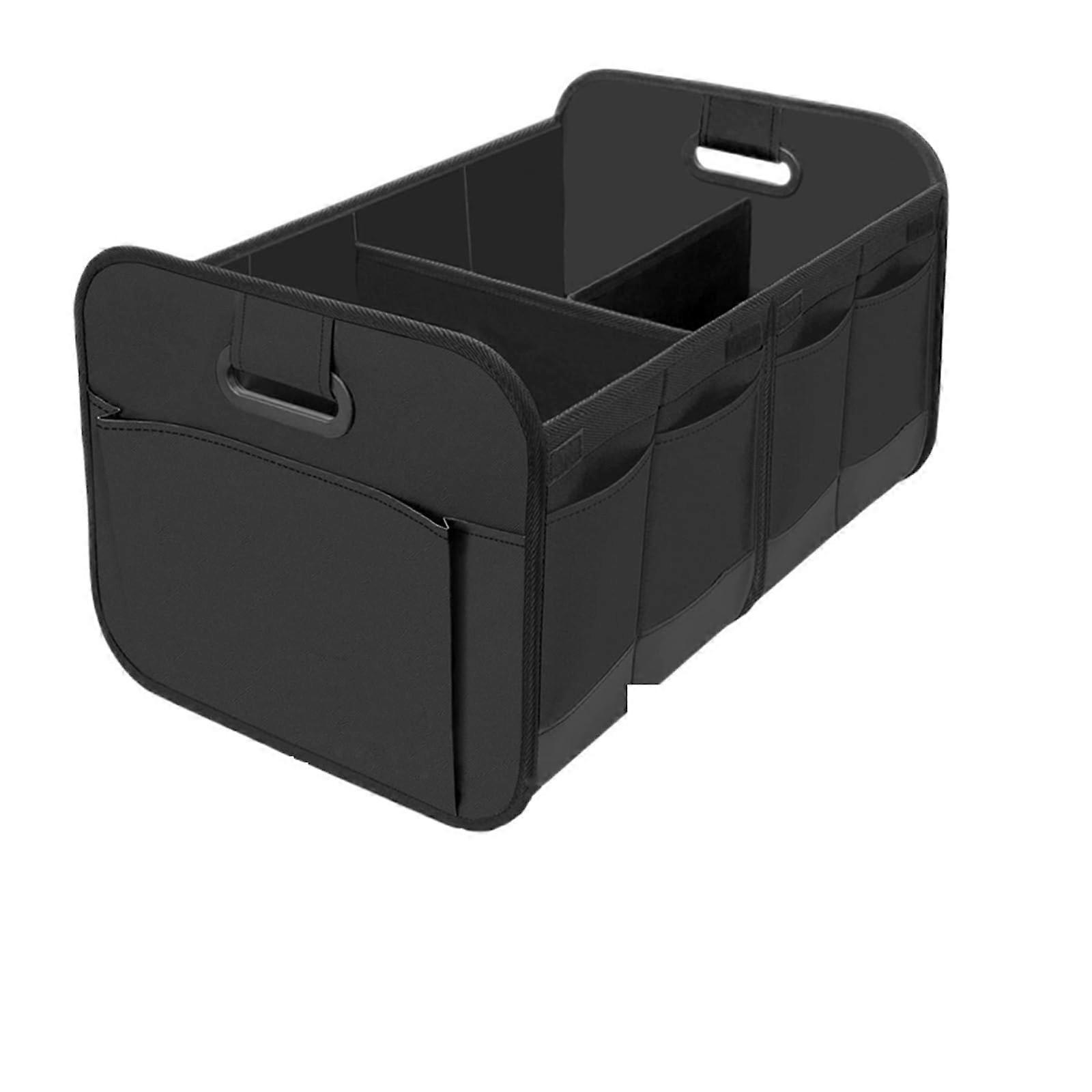 Car Boot Organiser Reinforced Handles Foldable Waterproof Multiple Compartments SUV Compatible