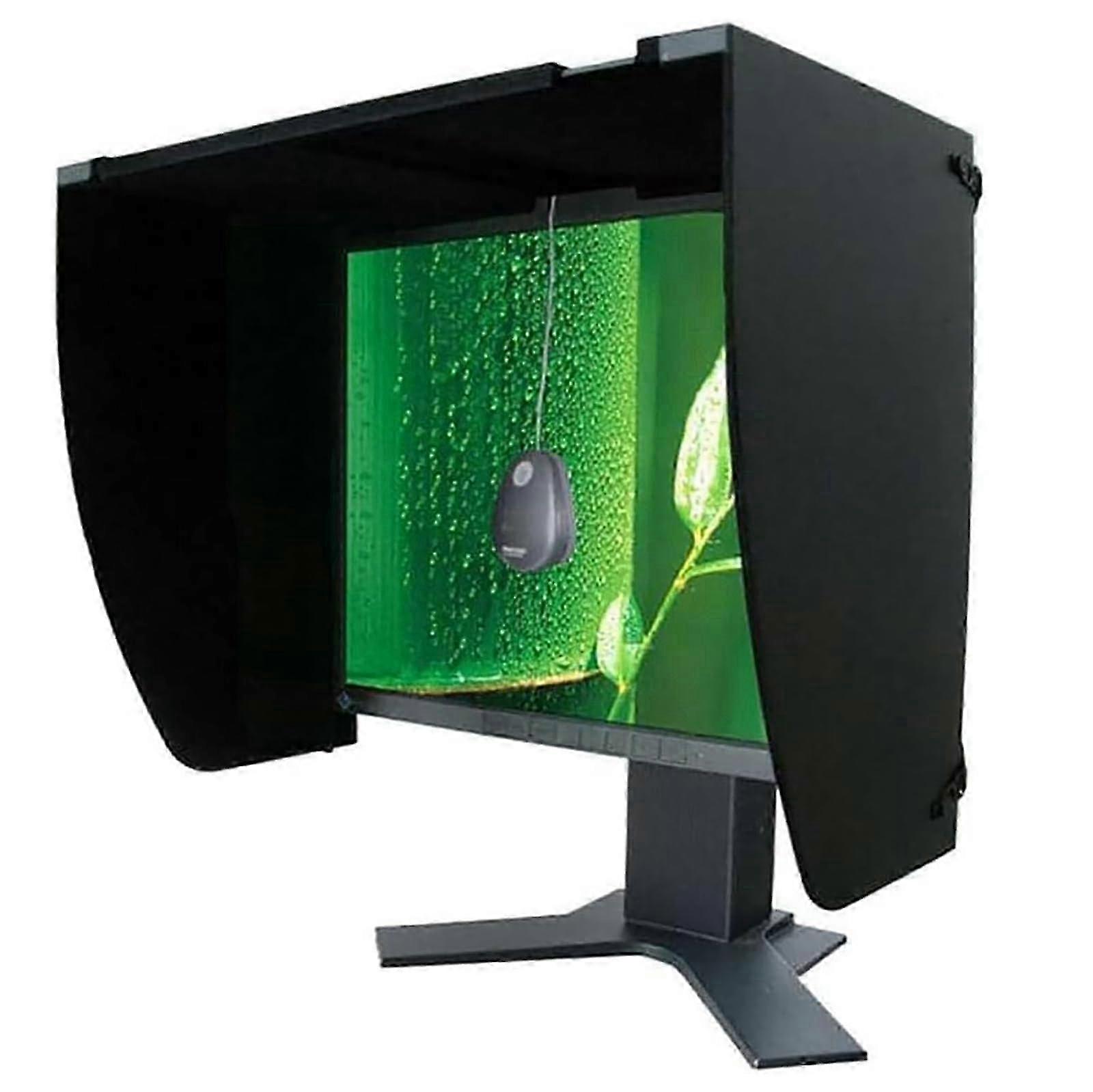 Monitorhaube für Computerbildschirme, klappbar und allseitig geschützt
