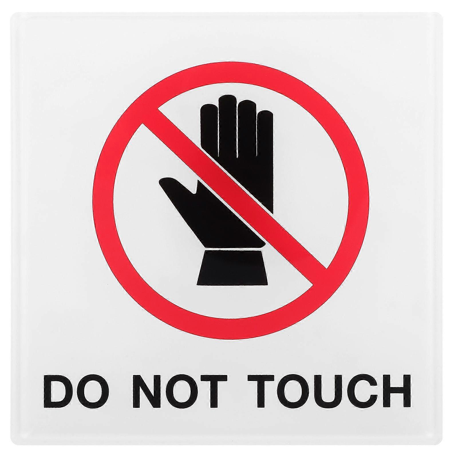 Do Not Touch Sign Self Adhesive Warning Sign Sticker Safety Label Sign Acrylic Do Not Touch Label