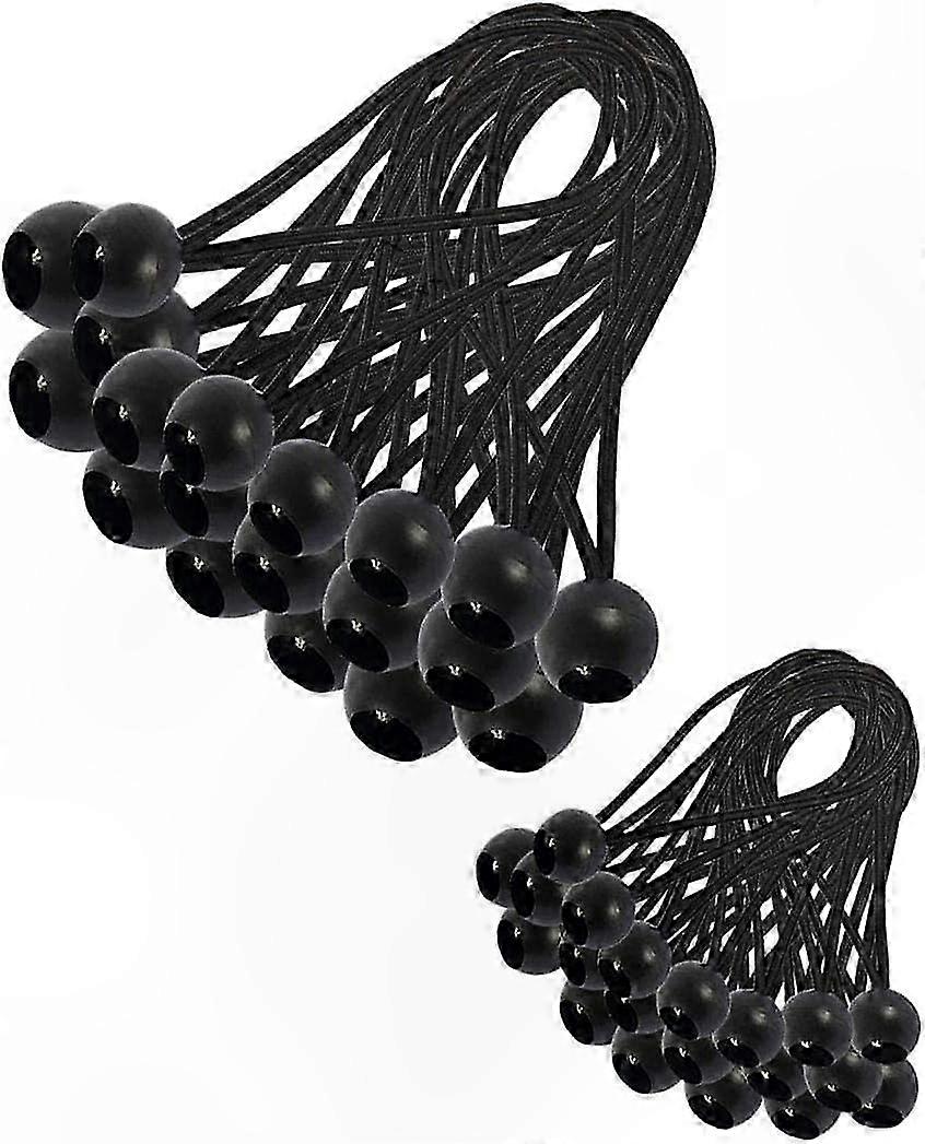 Elastic Bungee Cords for Tarp, Tent, Camping, Pavilion, Curtain Extensions, 30 Pieces (200mm & 150mm)